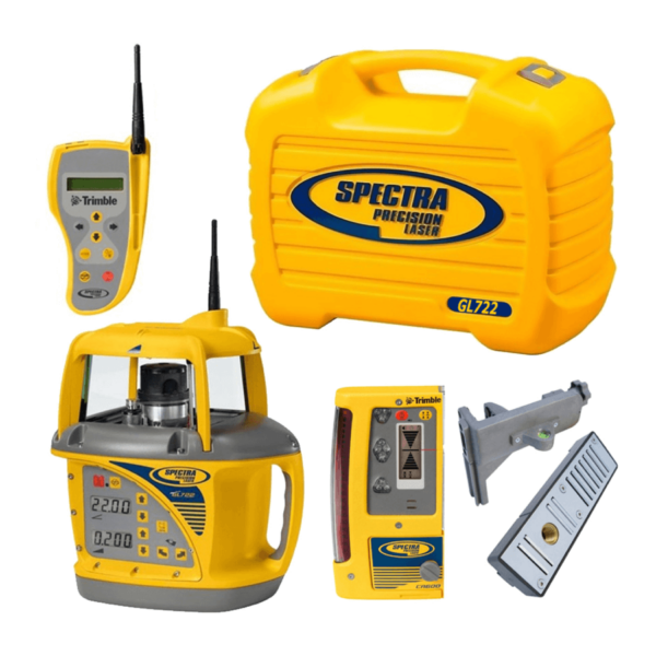 Spectra Precision GL722 Dual Grade Laser with CR600 Receiver RC703 Remote Control